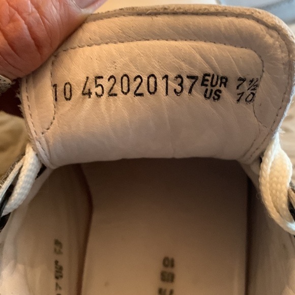 Mephisto Leather Sneakers Air Relax Shock Absorbing Soles White Silver Ladies 10 - Picture 7 of 16